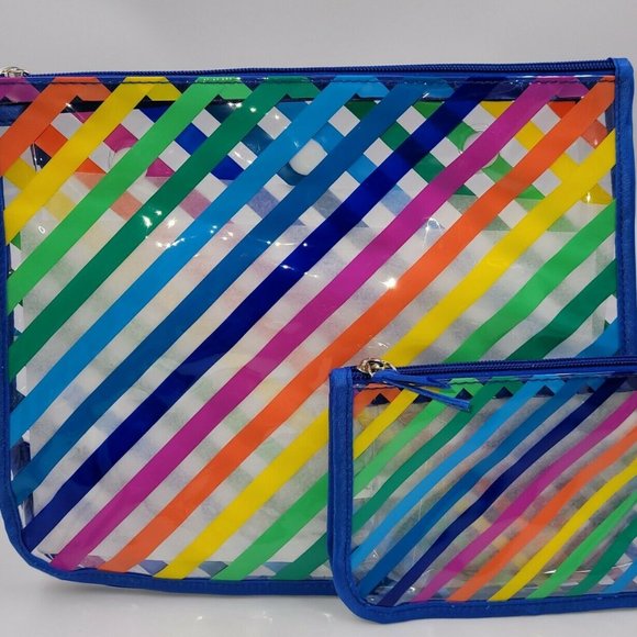 Bogg Bag Handbags - BOGG BAG DECORATIVE INSERT BAGS (SET OF 2) RAINBOW STRIPE